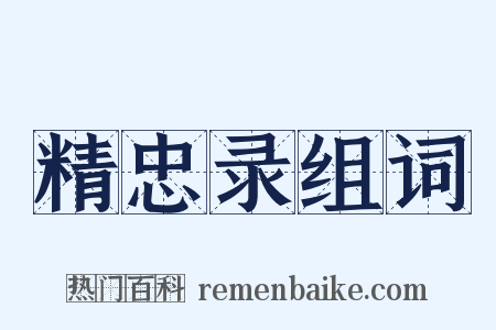 精忠录组词是什么意思的图片